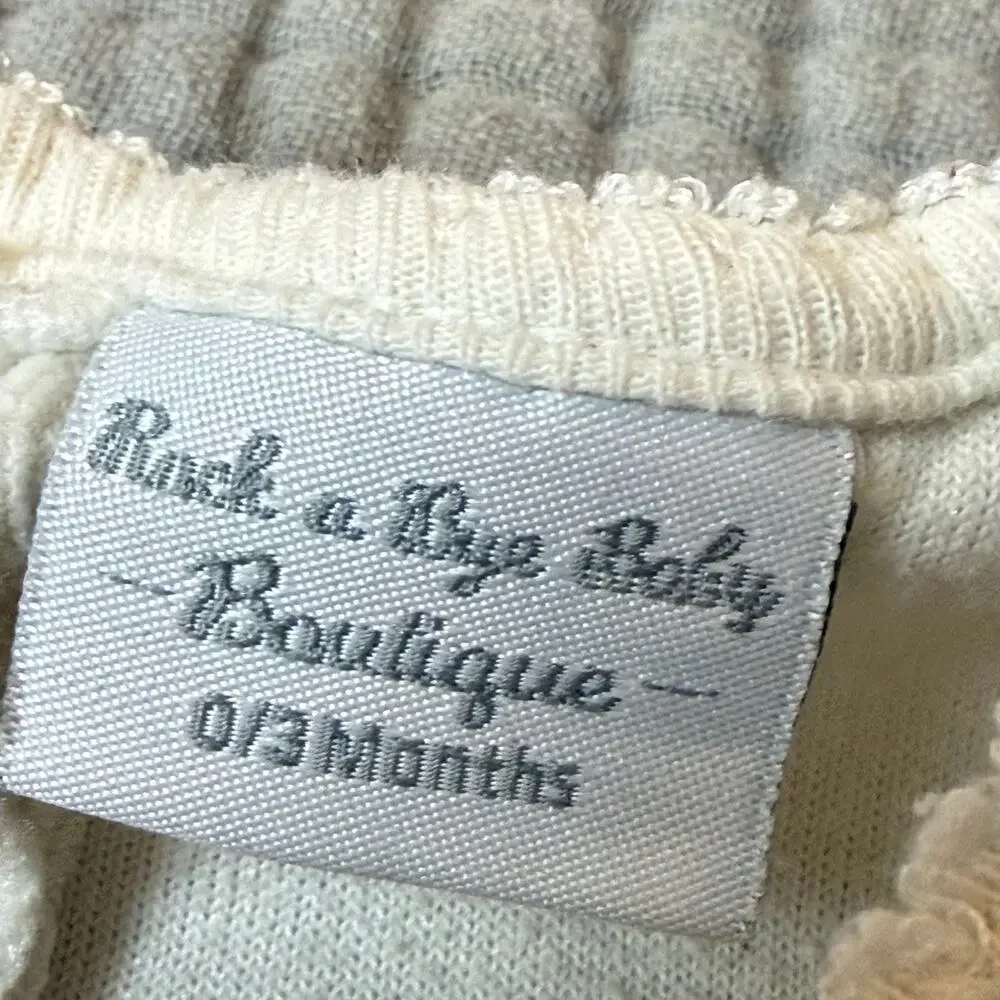 Rock a Bye Baby 0-3 Months Velour Sleeper Footie PJs Romper Outfit Baby Girl
